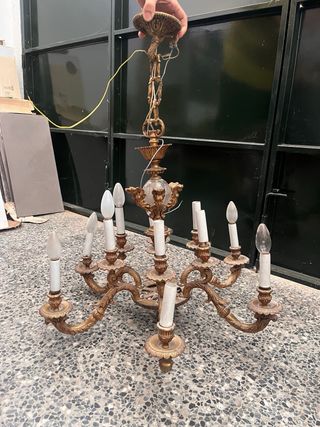 Lampara de bronce 