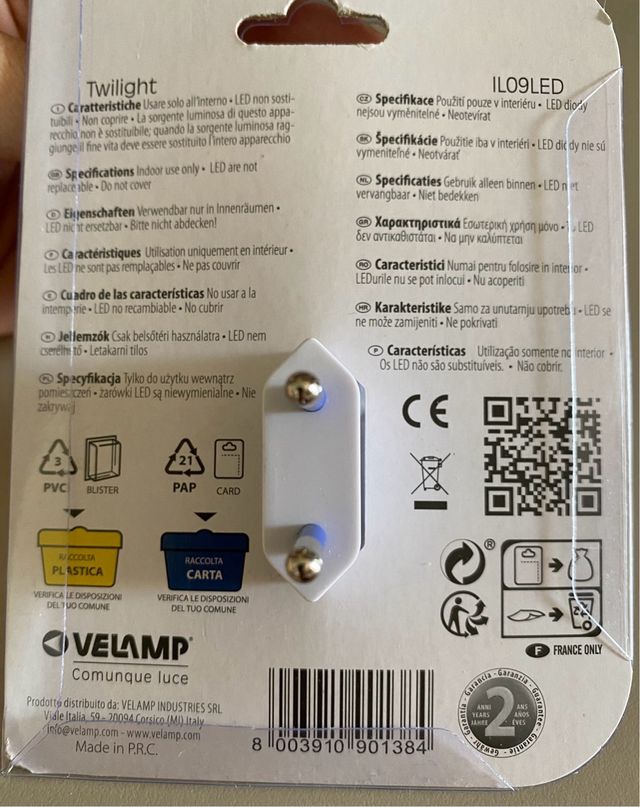 Punto luce notte a led