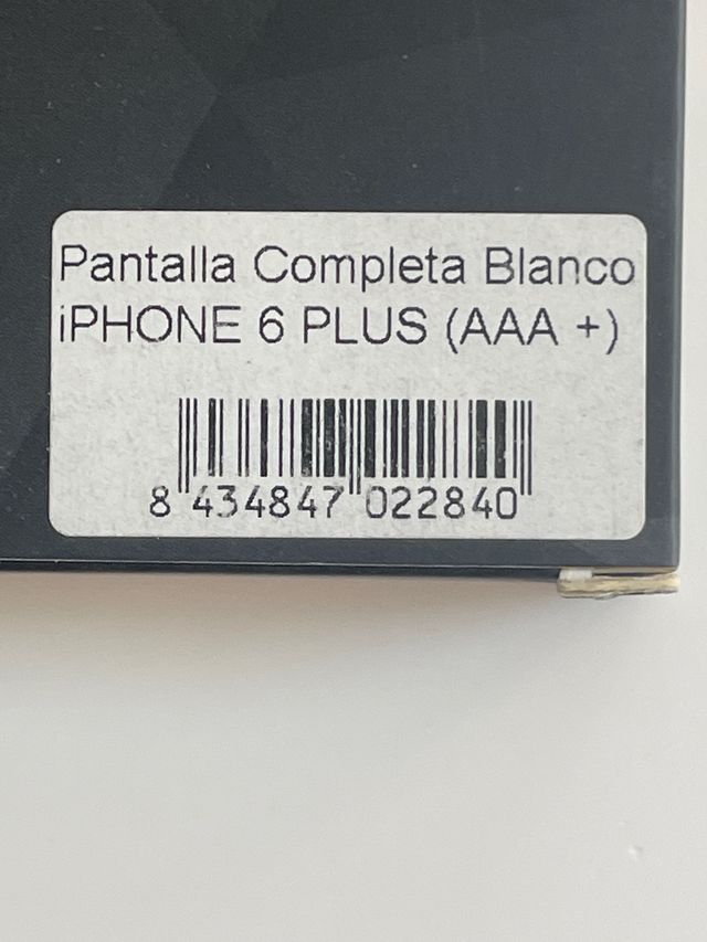 Pantalla iphone 6 plus blanca Compatible nueva