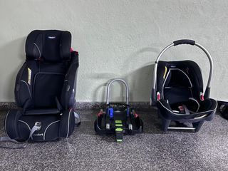 Silleta de coche, base y capazo
