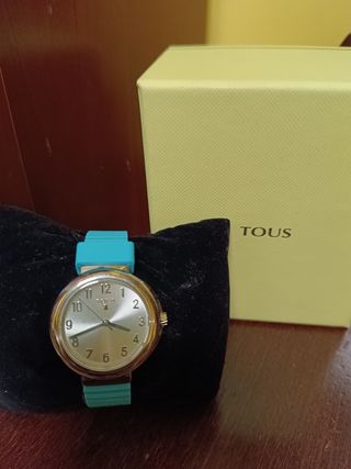 Reloj Tous azul acero NUEVO correa silicona menta