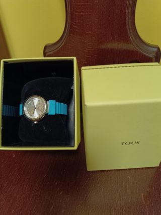 Reloj Tous azul acero NUEVO correa silicona menta