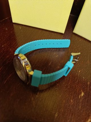 Reloj Tous azul acero NUEVO correa silicona menta
