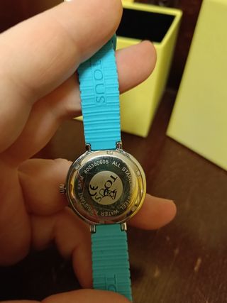 Reloj Tous azul acero NUEVO correa silicona menta