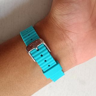 Reloj Tous azul acero NUEVO correa silicona menta
