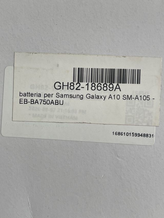 Bateria samsung Galaxy A10 original nueva
