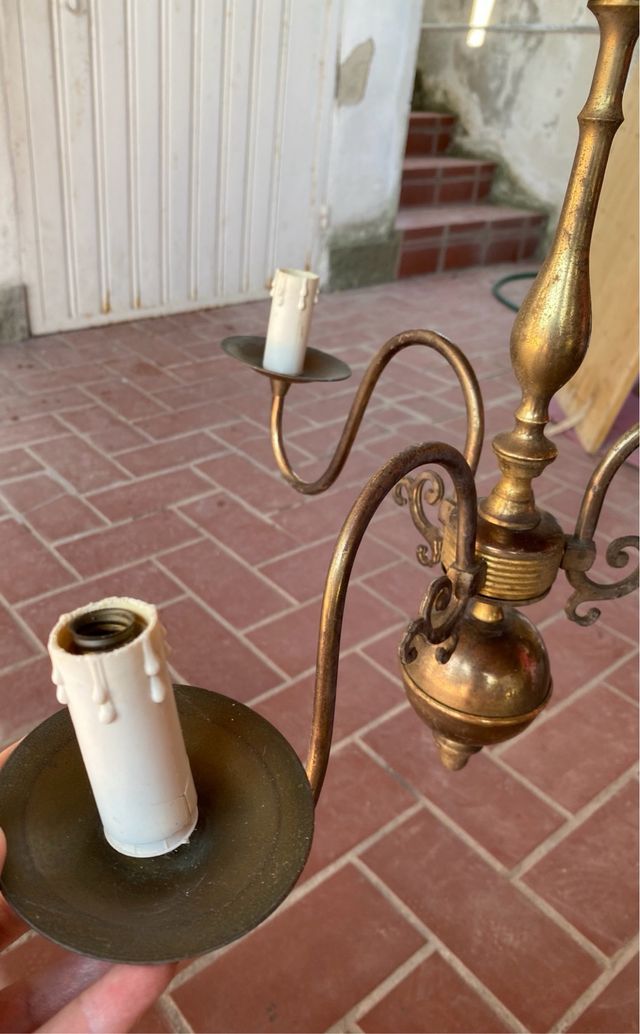 Lampadario vintage in ottone