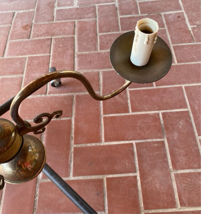 Lampadario vintage in ottone