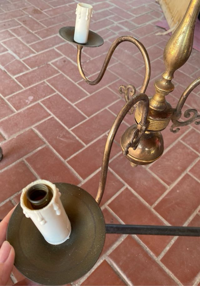 Lampadario vintage in ottone