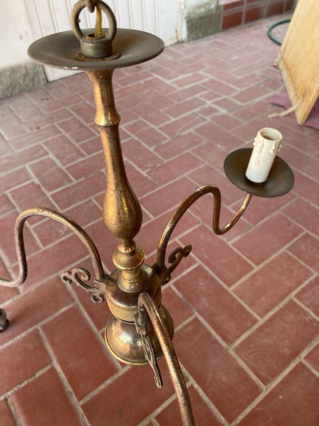 Lampadario vintage in ottone