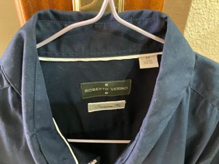 Camisa lisa azul Roberto Verino