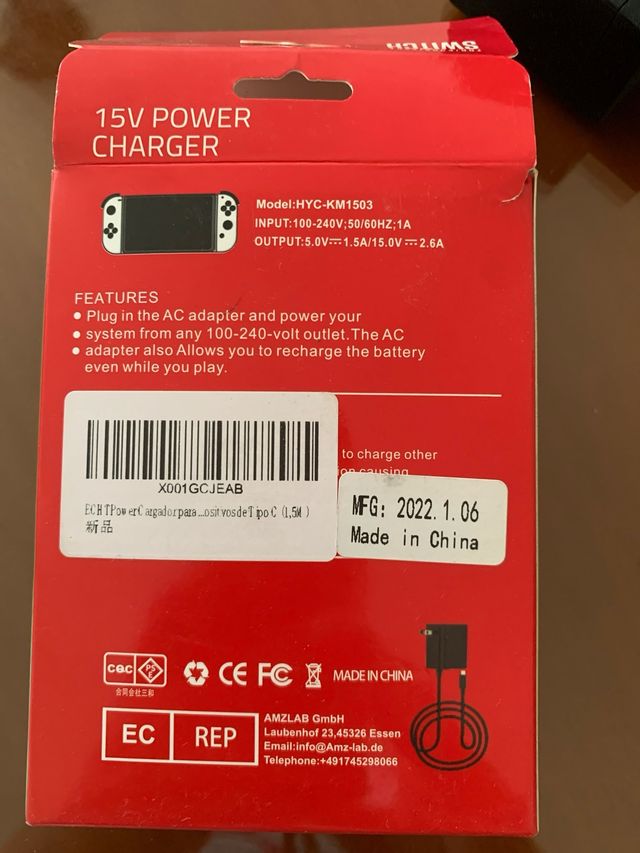Cargador Echtpower compatible con Switch