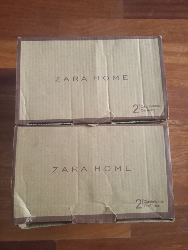 4 Candelabros plateados zara home