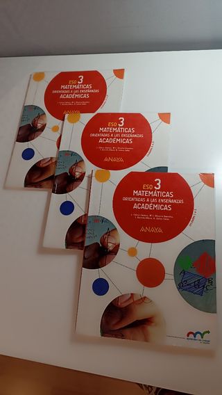 Libro Matemáticas Académicas 3 ESO Anaya