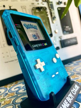 Game Boy Color Blu con schermo IPS e scatola