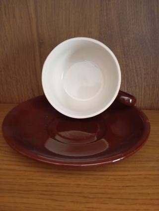 4 tazze con piattini anni 70 cappuccino mai usate