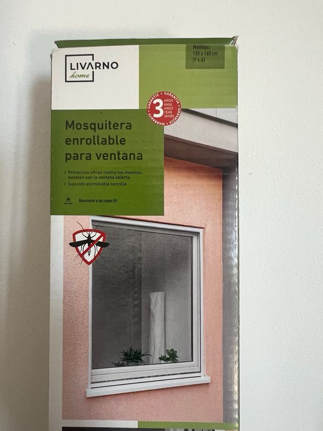 Mosquitera enrollable para ventana 130 x 160 cm