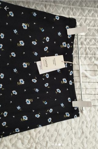 Falda estampada de flores, M, Mango