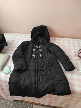 Abrigo anorak largo de plumas