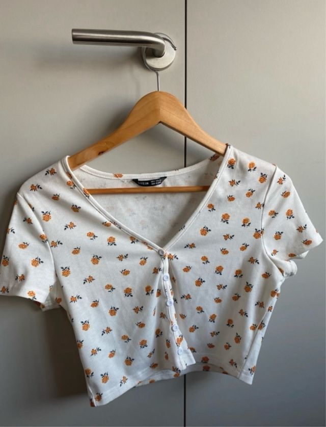 Crop top SHEIN flores M