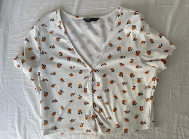 Crop top SHEIN flores M