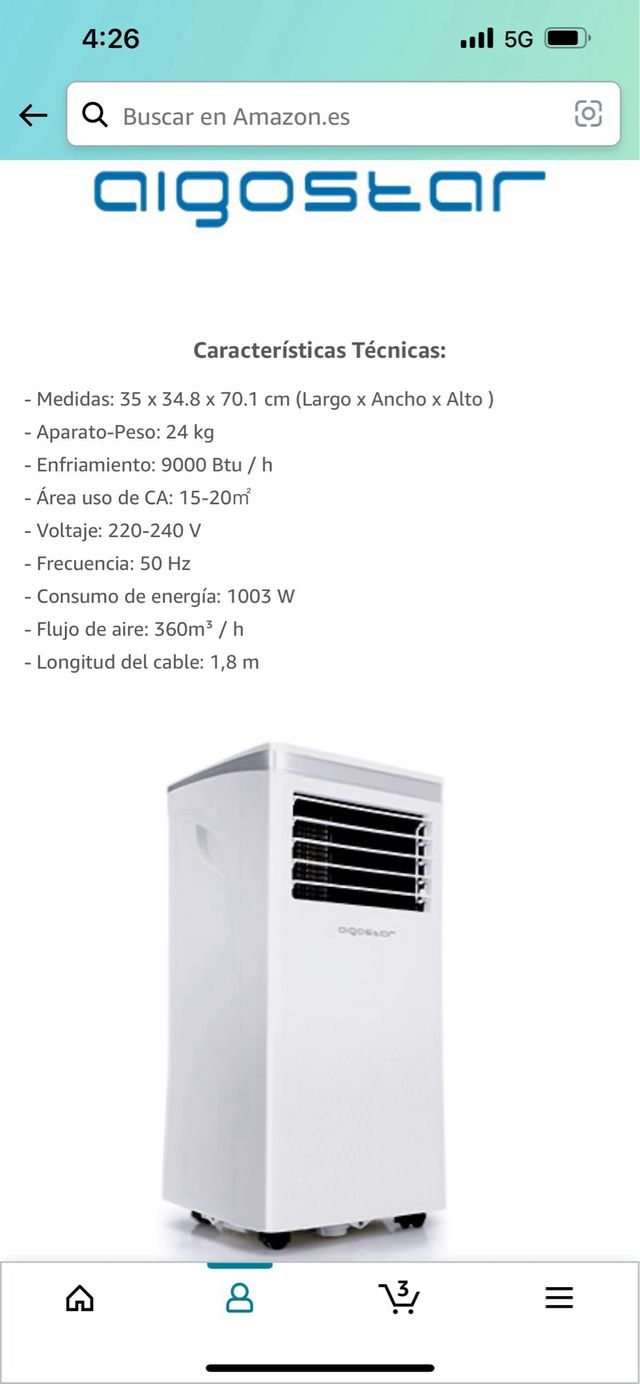Aire acondicionado ventilador deshumidificador