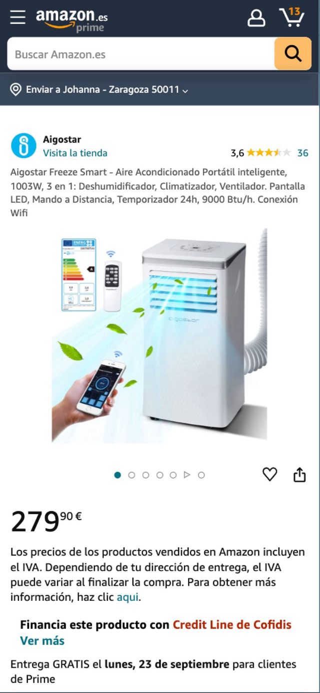 Aire acondicionado ventilador deshumidificador