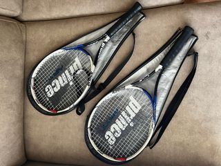 2x Raquetas tenis Prince TT 11 con fundas