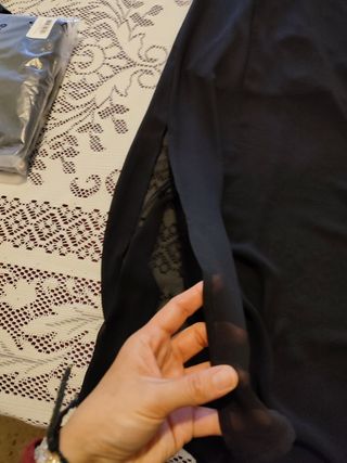 Vestido palabra de honor polipiel 