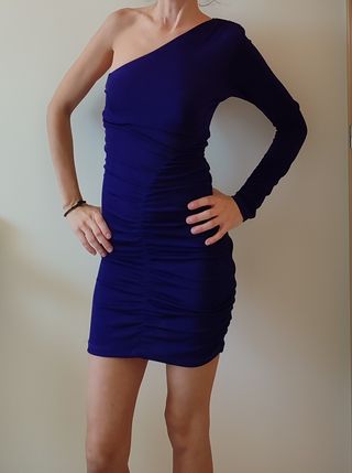 PullBear ETIQUETA vestido azul/morado nochevieja