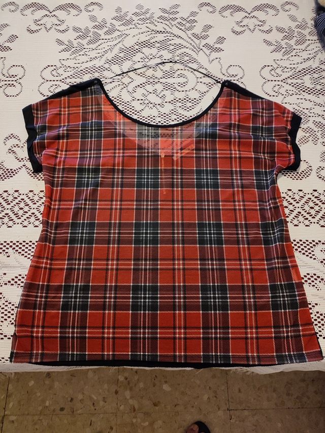 Camisa cuadros transparente 