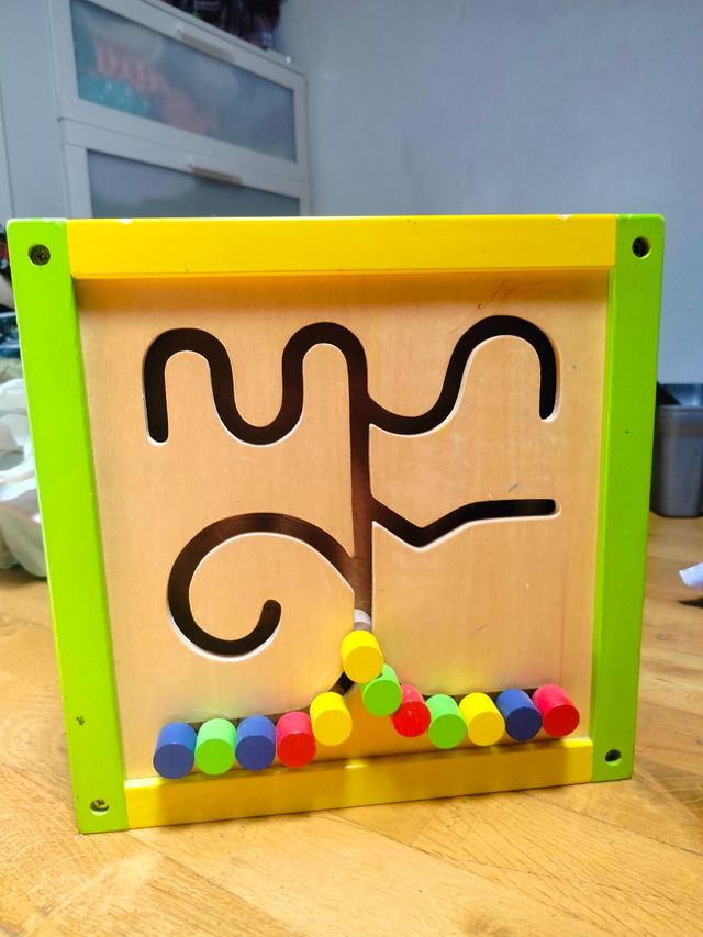 Cubo juegos madera