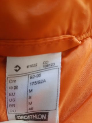 Abrigo quechua, talla M,