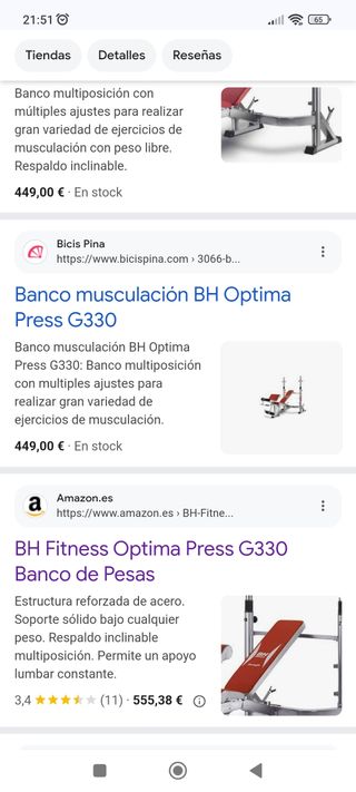 Banco de pesas multiposicion BH