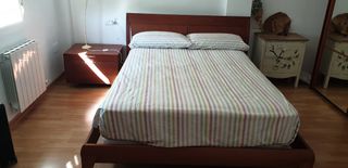 Dormitorio 150cm, cabecero+estructura+mesitas