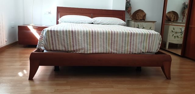 Dormitorio 150cm, cabecero+estructura+mesitas