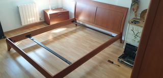 Dormitorio 150cm, cabecero+estructura+mesitas