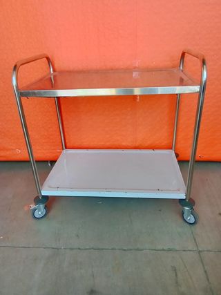 🔲 Carro de Servicio 2 Bandejas [acero]