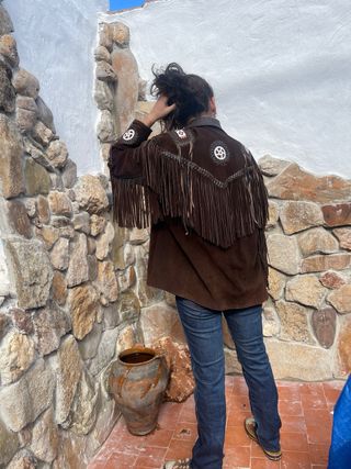 Cazadora piel Indio Americana