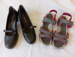 Lote de 6 pares N 39: zapatos, sandalias 