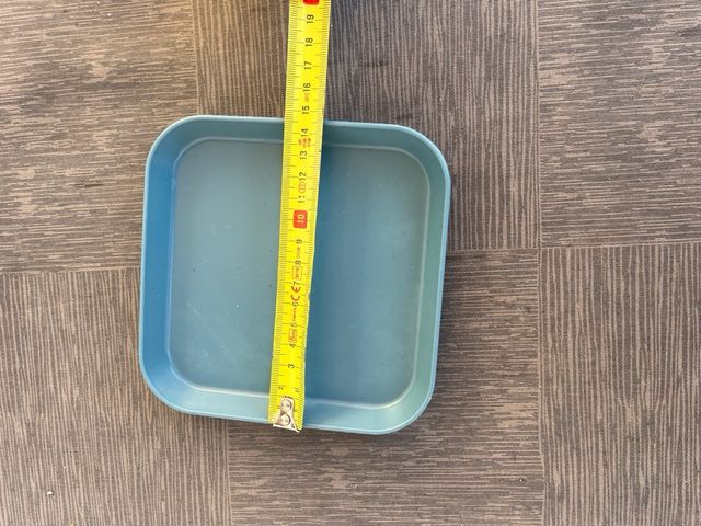 Bandeja plastico azul cuadrada pequeña