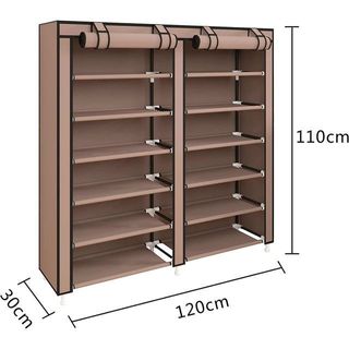 Armario Zapatero Tela Con Cremallera Marrón NUEVO