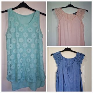 Pack 3 blusas sin mangas talla 36