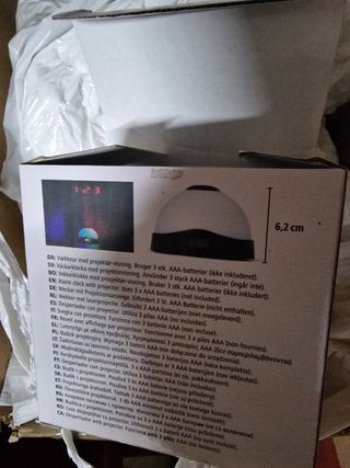 Despertador luz Led con proyector