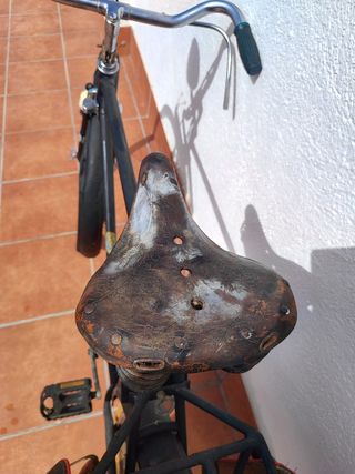 Bicicleta antigua con alforjas