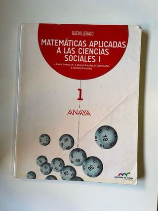 Matemáticas Ciencias Sociles I, Anaya