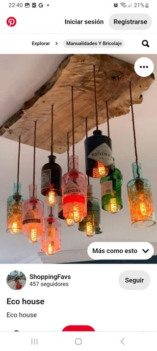 Botellas para crear lampara