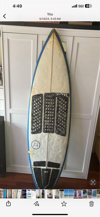 Pyzel 6’4  waco wavepool tabla 74