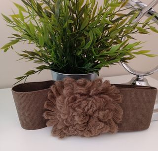 Cinturón elástico marrón