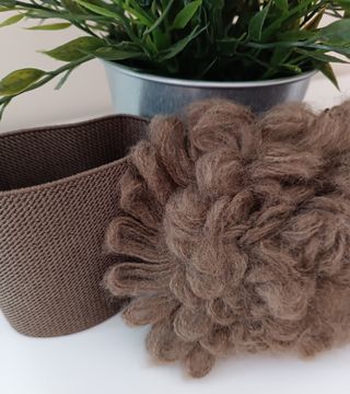 Cinturón elástico marrón